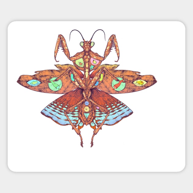 Red Mantis Sticker by ImmortalPink